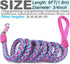 2FT 3FT 4FT 6FT 10FT Reflective Dog Leash- Strong Nylon Rope Braided Dog Training Leash for Extra Large Medium Dogs Walking Leads (Pink 6 Foot 3/4...