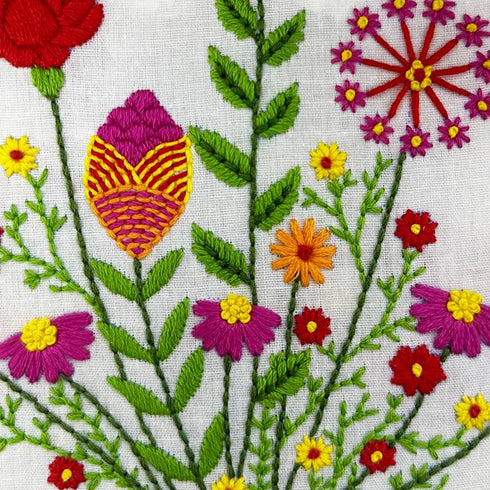 Embroiderymaterial Cross Stitch Embroidery Kit for Beginners adults & Kids with My Personal Garden Design to learn embroidery/Digital Printed Clot...