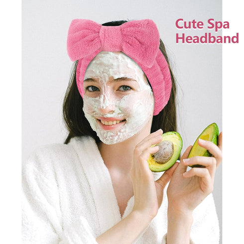 Ondder 8 Pcs Spa Headband Makeup Headband Fuzzy Skincare Headbands Terry Cloth Face Wash Headband Head Band for Skin Care Make Up Headbands for Wo...
