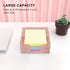 Acrylic Sticky Note Holder, Self Stick Note Pad Holder, 3.94 x 3.94 Inch Glitter Sticky Note Dispenser, Memo Pad Holder Dispenser Organizer for Sc...