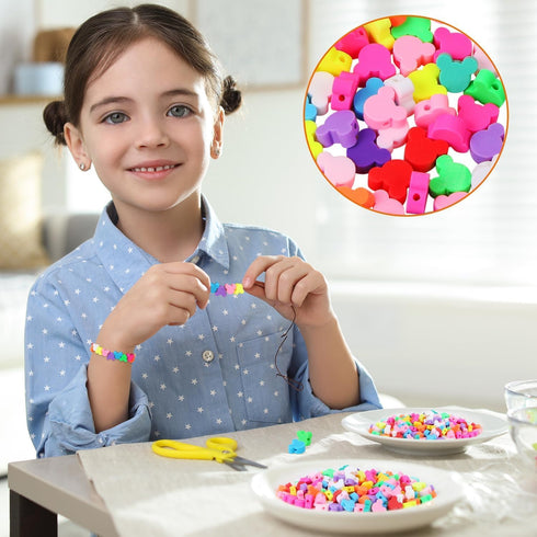 120 Pcs Mouse Head Beads for Jewelry Making, Cute Mouse Polymer Clay Beads Bulk with Box, 10mm Mouse Head Beads Loose Spacer Beads for DIY Crafts ...