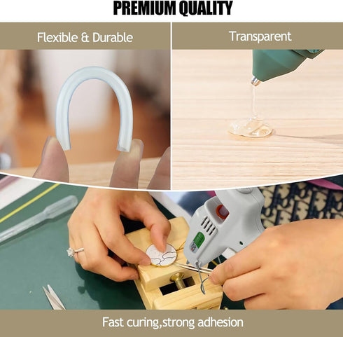 Krightlink 30 Mini Hot Glue Sticks, 4" and 0.27 Hot Melt Glue Sticks Diameter Compatible with Most Mini Glue Guns for DIY Craft Projects, Scrapboo...