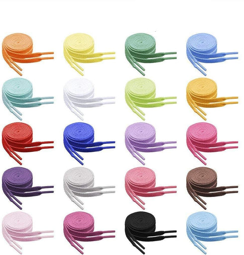 Tupalizy 20 Colors 45 Inch Flat Athletic Shoelace Replacement Alternative Shoe Laces Strings for Women Men Fashion Canvas Sports Shoes Boots Sneak...