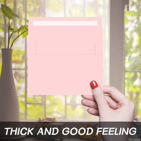 4x6 Envelopes pink For Invitation,Pink A6 envelope 4.75 x 6.5 inch, 4X6 Envelopes for A6 cards,Self Seal envelopes for weddings, greeting cards,ba...