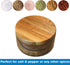 Multi-Use Spice Box, Acacia Wood Salt and Pepper Cellar with Magnetic Swivel Lid and Mini Spoons, 2-Compartment Container, Kitchen decor, 4.76"...