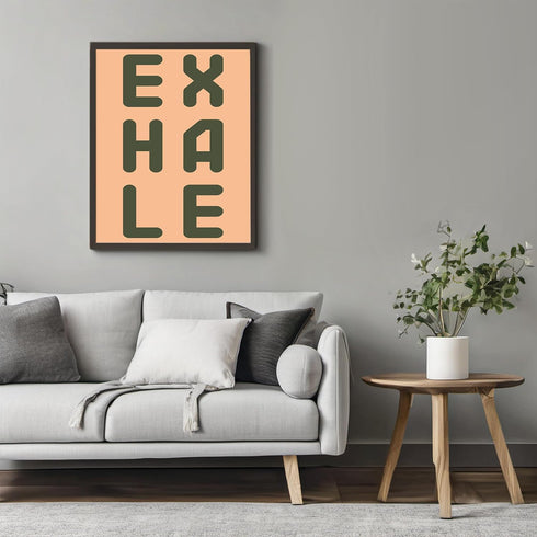 Posterizer 1 pcs-Exhale-encouraging minimalistic wall art-Motivational & Inspirational Art-Typography Art-decor for Girls, Teens Bedroom- UNFRAMED...