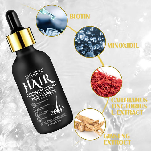 5% Minoxidil Hair Growth Serum,Minoxidil Hair Growth, Hair Loss and Hair Regrowth Oil With Biotin Hair Regrowth Treatment for Scalp Hair Loss Hair...