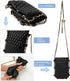 myfriday Mini Quilted Crossbody Purse for Women, Soft Small Summer Shoulder Purse and Handbag with Adjustable Chain Strap...