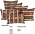 Large Throw Pillow Covers Burgundy Red and Green - 22 x 22 Inches Decorative Kilim Pillows, Boho Room Decor for Couch, Bohemian Square Case for Fa...