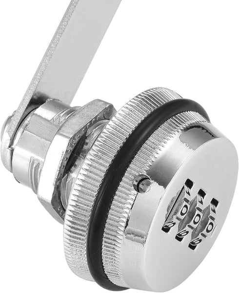 Lpraer Combination Cam Lock Security Locks Set of 2 Password Coded Locks for Safety of Box Cabinet Drawer Mailbox Door Furniture (1-1/8 Inch, Silv...