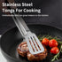 Tongs for Cooking, Spatula Tongs Set for Serving Food and Grilling, 9" and 12" Metal Tongs for Fish, Steak, Bread, Salad, Comfortable Grip, Easy t...