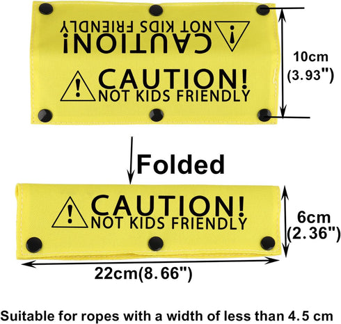 Funny Leash Sleeve Caution! Not Kids Friendly Dog Leash Wrap Sleeve Pet Birthday Gift (Caution! Not Kids Friendly-YE Sleeve)...