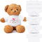 Kathfly 6 Pcs Sublimation Blank Bear Clothes, White Basic Fleece Tee Shirt Doll T Shirts White Sublimation Blank White Bear Hoodie for 4-18 Inch S...