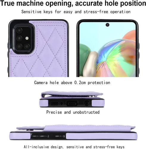 Asuwish Phone Case for Samsung Galaxy A71 5G Wallet Cover with Tempered Glass Screen Protector and Leather RFID Credit Card Holder Stand Slot Rugg...