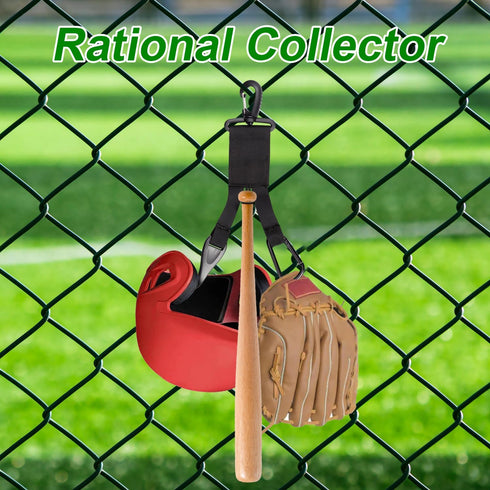 Baseball Softball Gear Hanger, 3 in 1 Dugout Organizer Baseball Accessory Hanger Bat and Glove Holder with Helmet Hook for Sports Equipment Badmin...