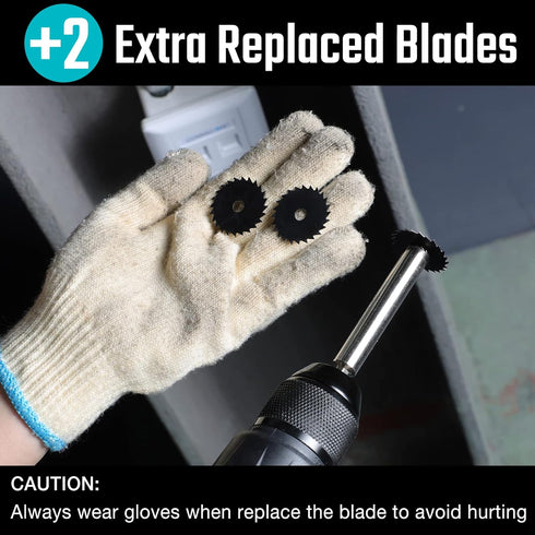 DURATECH Inside Pipe Cutter with 2 Replaced Blades, for PVC and Plastic Pipe...