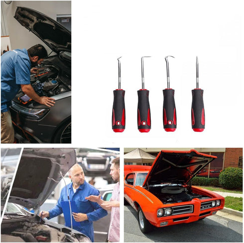 Ordinary 4-Piece Set,Oil Seal Hook, Pull Out The Hook, Oil Seal Screwdriver? Pull Out The Hook and Remove? for Automotive, Electronics, Daily Home...
