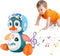 Crawling Penguin Baby Musical Toys, Baby Tummy Time Toys for Infant 0-3 0-6 6-12 12-18 Months Music Learning Crawl Interactive Development Toy wit...