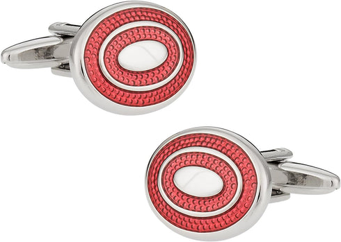 Red Bullseye Cufflinks with Presentation Gift Box...