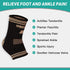 INDEEMAX Copper Ankle Brace for Men and Women 2 Pairs, Ankle Compression Sleeve Ankle Support Brace for Sprained Ankle, Plantar Fasciitis, Running...