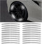 20PCS Reflective Car Wheel Decorative Stripe Stickers, Anti-Scratch Night Safety Warning Sticker, Fluorescent Auto Tire Rims Decal, Universal Vehi...