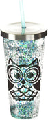 Spoontiques - Glitter Filled Acrylic Tumbler - Glitter Cup with Straw - 20 oz?- Stainless Steel Locking Lid with Straw - Double Wall Insulated - B...