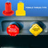 Parking and Air Brake Knobs 298818 298817, 298818N Yellow Semi Truck Parking Brake Knobs and 298817N Red Tractor Trailer Air Brake Knob, Replaceme...