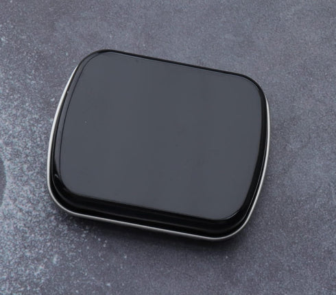 4 Pcs Small Storage Box Metal 6 x 5 x 1.5 cm Rectangle Empty Hinged Tins with Lid Organizers Containers for Earring Crafting Jewely Pills Home Hoo...