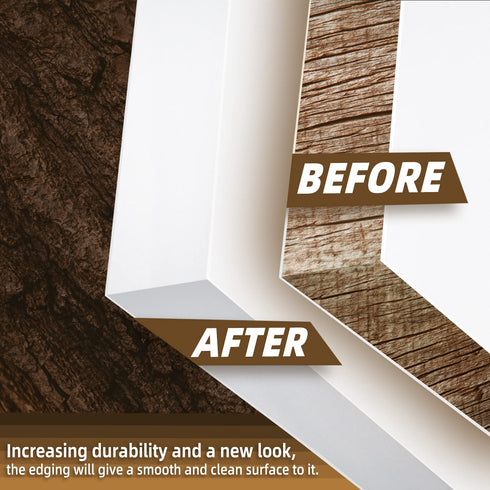 Melamine Edge Banding, 2 inch x 25ft White Edge Banding with Hot Melt Adhesive Pre-glued Cabinet Edge Banding Flexible White Veneer Edging for Ply...