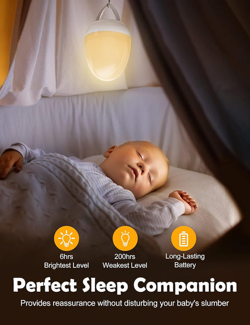JolyWell Baby Night Light for Kid, Portable Egg Nightlight with Stable Charging Pad, Touch Nursery Night Lamp for Breastfeeding, Toddler Night Lig...