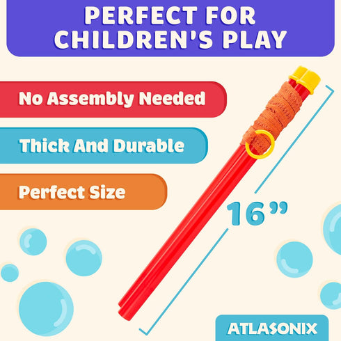 4 PACK PARTY BOX Giant Bubble Wands INCLUDING 2 Gallons of Huge Bubble Solution Mix Refill for Huge Bubble Maker Liquid Big BubblesPARTY Outdoor S...