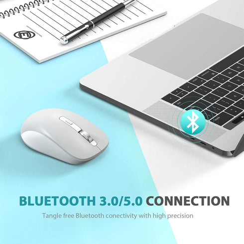 JOYACCESS Bluetooth Mouse, J 2.4G Wireless Bluetooth Mouse Dual Mode(Bluetooth 5.0/3.0+USB), Computer Mice for Laptop/Computer MacBook/Windows/Mac...