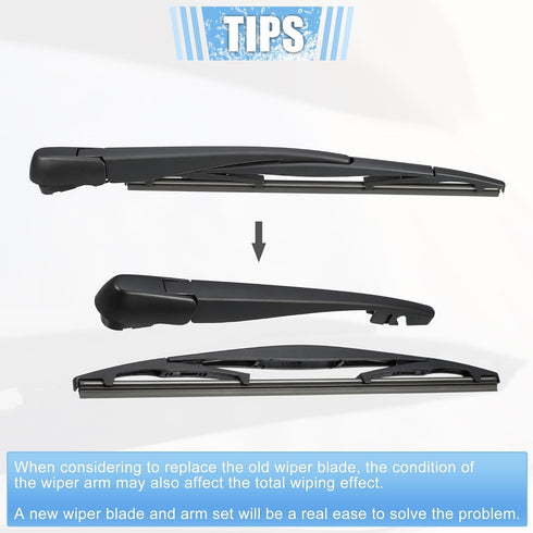 ACROPIX Rear Windshield Wiper Blade Arm Replacement Set OEM Quality Fit for Mitsubishi Outlander 2007-2021 for Honda Odyssey 2005-2017 - Pack of 2...