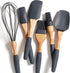 Baking Utensils Set 6 Pieces - Spatula Set for Baking - Baking Essentials 3 Spatula, 2 Pastry Brush, 1 Whisk - Spatulas Silicone Heat Resistant - ...