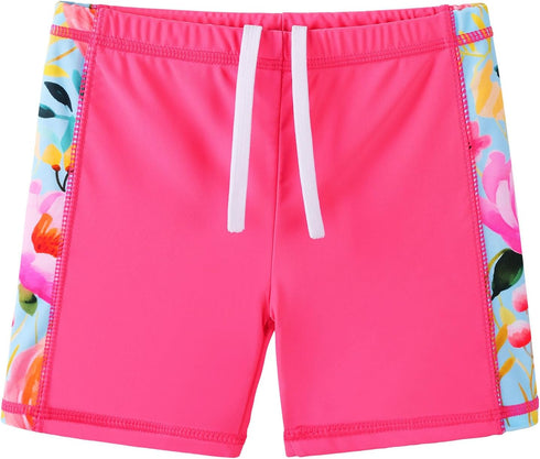 BAOHULU Girls Swimsuit Rashguard Set Short Sleeve 2 Piece Bathing Suit UPF 50+ UV Swimwear S471_BlueFlower_8A...
