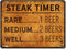 Steak Timer - Rare 1 Beer, Medium 2 beers, Well Done 3 Beers, 8.5 x 11.5 Inch Aluminum Sign, Funny Beer Signs, Man Cave, Brewery, Bar, Decor & Gif...