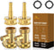 Twinkle Star Brass Hose Nozzle 4 Pack, Jet Nozzle High Pressure Hose Nozzle with Leakproof Shut off Valve, Upgraded Valve Handle, 3/4” GHT Nozzles...