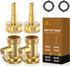 Twinkle Star Brass Hose Nozzle 4 Pack, Jet Nozzle High Pressure Hose Nozzle with Leakproof Shut off Valve, Upgraded Valve Handle, 3/4” GHT Nozzles...