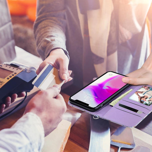 ULAK Compatible with iPhone 11 Wallet Case with Card Holder, PU Leather Flip Cover with Kickstand Magnetic Closure, Shockproof Protective Phone Ca...