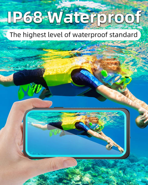 WIFORT for iPhone 12 Mini Waterproof Case Built-in Screen Protector Water Resistant Cover Protective Drop Protection Hard, Shockproof Full Body De...