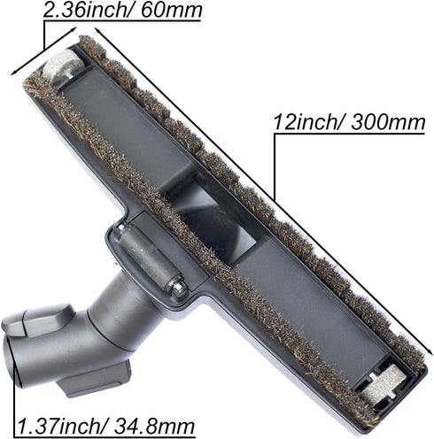 for Miele, Horse Hair Vacuum Brush Attachments with Wheels - Vacuum Cleaner Attachments for Carpet, Tile Hard Floors - 1-3/8 Inch Hardwood Floor V...