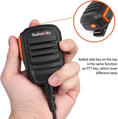 Radioddity RS22 Remote Speaker Mic with Clear Sound, Compatible with Baofeng UV-5R UV-5RX3 BF-888S BF-F8HP H-777 Radioddity GM-30 GA-2S GA-510 TYT...
