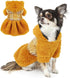Dog Sweater Dresses, Fashion Pet Dog Clothes, Plaid Fleece Puppy Dog Princess Dresses, XS Dog Sweater...