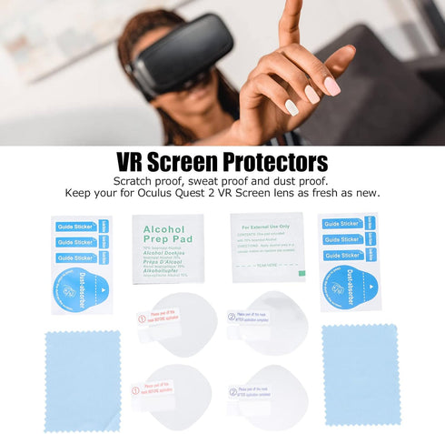 4Pcs VR Glasses HD Lens Protective Film for Oculus Quest 2, Scratch Proof, Sweat Proof, Dust Proof, Virtual Reality Glasses Accessories Lens Film ...