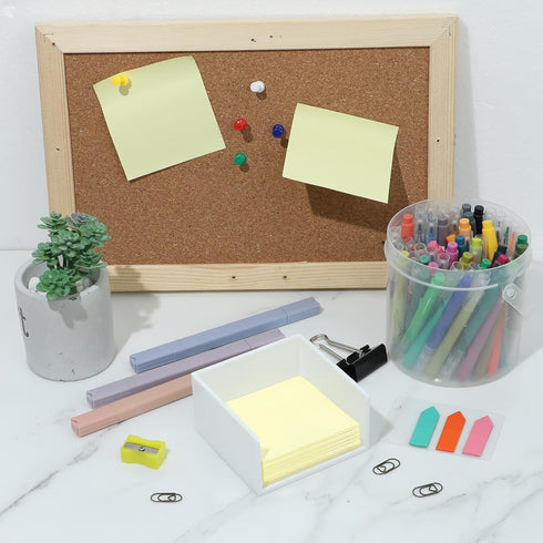 White Sticky Notes Holder, Acrylic PS Notepad Cube Organizer Self-Stick Note Pad Holder Cute 3x3 In Sticky Note Memo Dispenser Personalized Sticky...