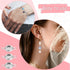 50Pcs Stainless Steel Round Blank Bezel Set with Double Loops, Pendant Bezel Tray Connectors,Round Glass Resin Cabochons Base Blank Pendants Tray ...