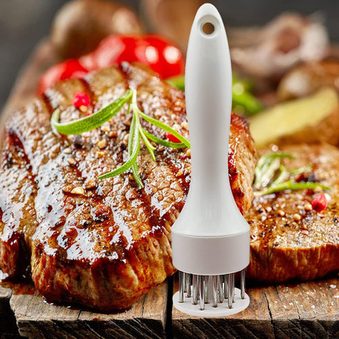 Meat Tenderizer Tool with Ultra Sharp Stainless Steel Needle Blades 2 Pack Meat Tenderizer Tool Profession Kitchen Gadgets Jacquard for Tenderizin...