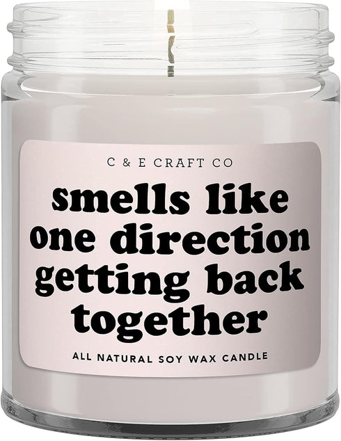 C&E Craft Smells Like One Direction Getting Back Together Scented Candle - Flannel Pine All Natural Soy Wax Candle - Delightful Intense Fragrance ...