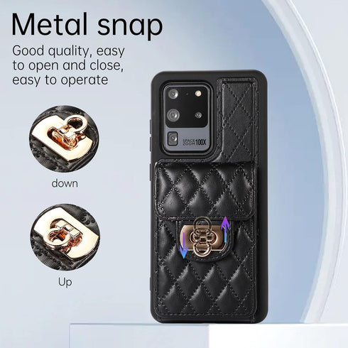 Phone Case for Samsung Galaxy S20 Ultra 5G Wallet Cover with Credit Card Holder Shoulder Crossbody Strap Long Lanyard Leather Cell Accessories S20...