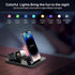 Wireless Charger, 4 in 1 Fast Charging Station,Colorful Night Light,Qi Foldable Magnetic Wireless Phone Charger Stand for iPhone, Apple iWatch, Ai...